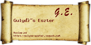 Gulyás Eszter névjegykártya