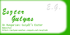 eszter gulyas business card